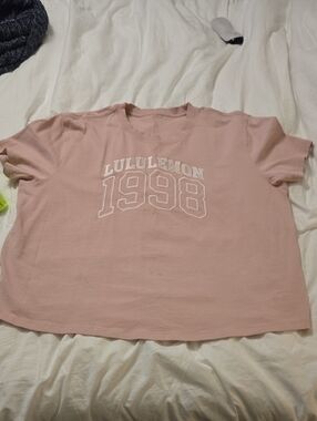 lululemon athletica Pink Graphic '1998' Short Sleeve Tee